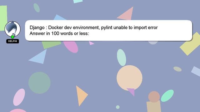Django : Docker dev environment, pylint unable to import error смотреть онлайн
