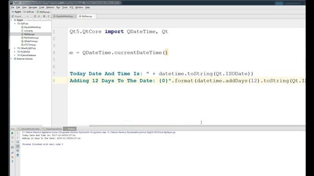 5 PyQt5 Adding Days, Years, Months And Seconds To Date смотреть онлайн