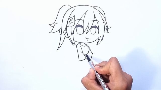 How to Draw Gacha Life Character II | Step by step drawing tutorial смотреть онлайн