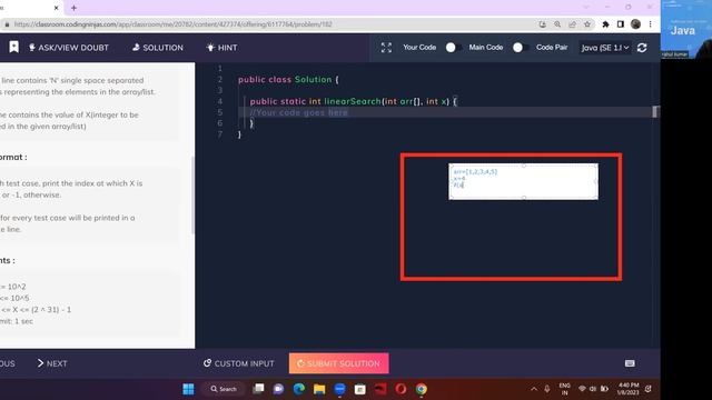 Linear Search in java / #java #javaprogramming #array смотреть онлайн