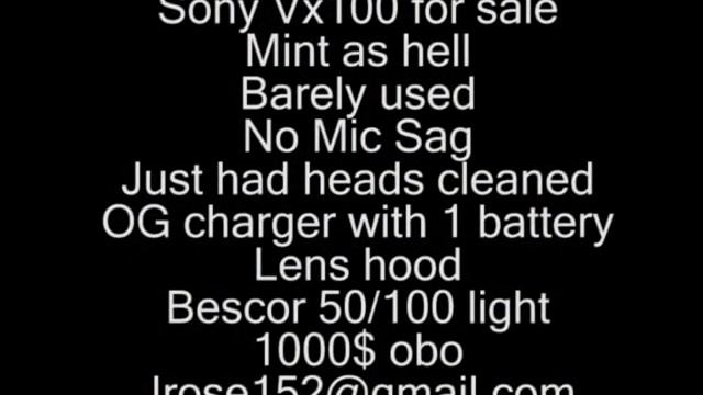 Sony Vx1000 for sale смотреть онлайн