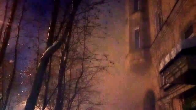 Пожар в Мурманске 8.02.2018 на улице Володарского дом 10 смотреть онлайн