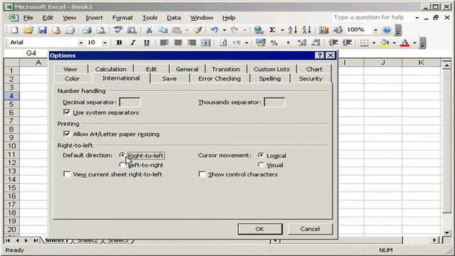 الإعدادات الافتراضية لصفحات العمل Excel 2003 смотреть онлайн