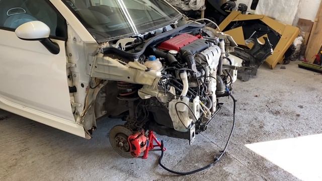 FIAT 500 ABARTH 595 TURISMO CONVERTIBLE CRASHED REBUILD PT 1