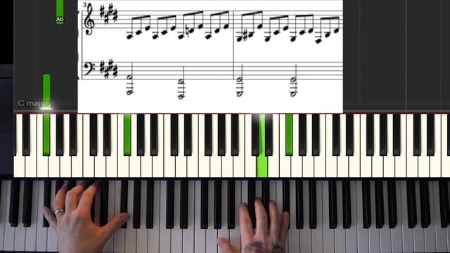 "Moonlight Sonata" Piano Tutorial (Reg tempo & Slow) 1st movement смотреть онлайн