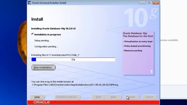 Oracle Database 10g install on Windows 7/Vista by Mithun Ashok Abnormal Program Termination HD AV смотреть онлайн