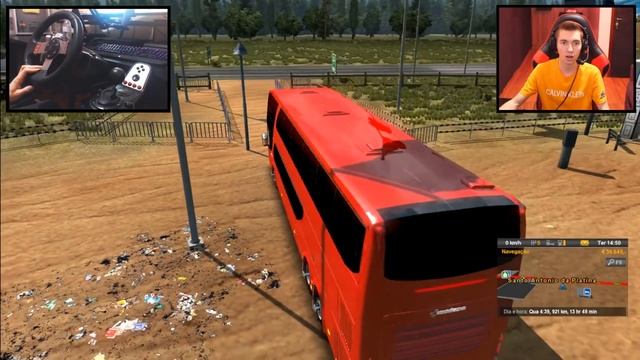 COMO NÃO DIRIGIR um ÔNIBUS!!! - Euro Truck Simulator 2 + G27 смотреть онлайн
