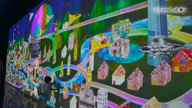 お絵かきタウン / Sketch Town @ teamLab World: Dance! Art Museum, Learn & Play! Future Park смотреть онлайн