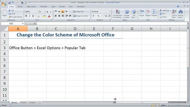 Excel Tips 9 - Change The Color Scheme in Excel and Microsoft Office смотреть онлайн