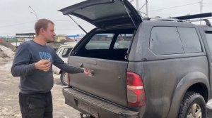 Плавное открывание заднего борта Toyota hilux