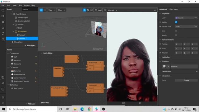 RETOUCH + FACE DEFORMATION + COLOR LUT | Spark Ar Tutorial de Belleza смотреть онлайн