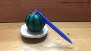 Как слепить арбуз | Лепка из пластилина | Легко | Для детей 5+#пластилин #легко #арбуз #простаялепк