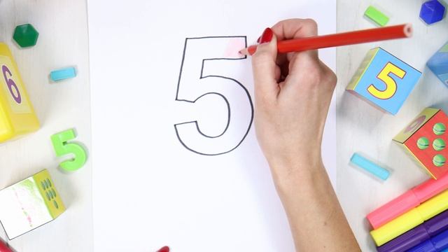 Цифра 5. Вивчаємо цифру п'ять, розвиваюче відео. Вчимо цифри смотреть онлайн