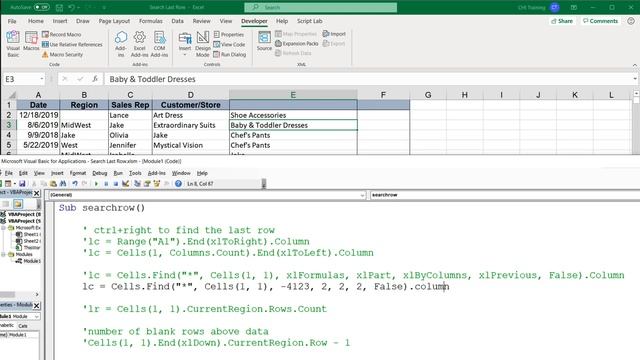 Excel VBA - How to Find Last Column with Data - Part 4 смотреть онлайн