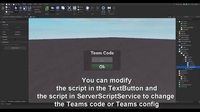 How To Make A Team Code System Roblox Studio смотреть онлайн