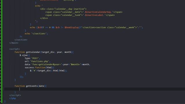 PHP Event Calendar - Add Events to Calendar using jQuery and Ajax смотреть онлайн