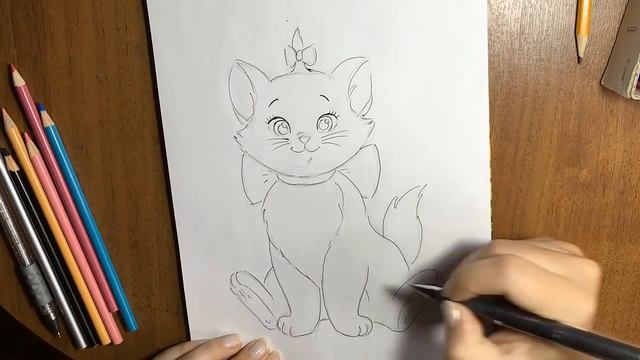 Как нарисовать котёнка АРИСТОКРАТ. How to draw kitten. смотреть онлайн