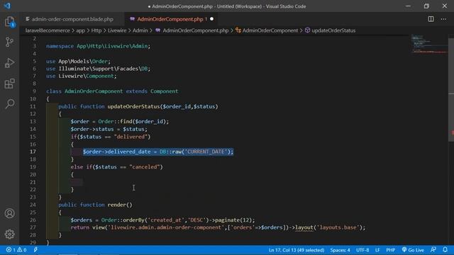 Laravel 8 E-Commerce - Admin Update Order Status смотреть онлайн