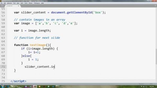 Image Slider - with controls using HTML, Css and Javascript