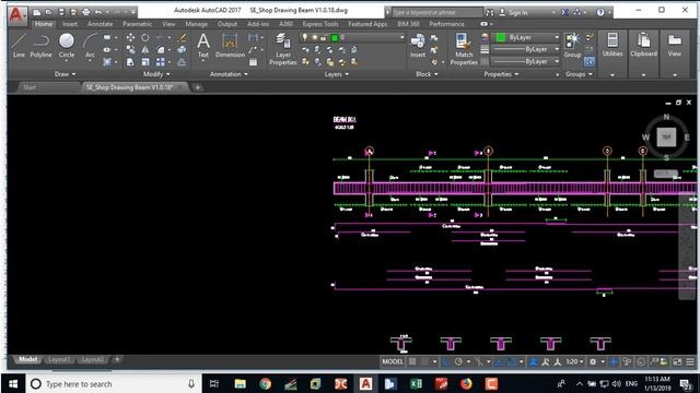 SE Shop Drawing RC Beam Excel to Autocad Trial Verison 02 смотреть онлайн