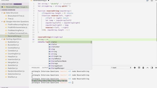 Reverse a String In JavaScript смотреть онлайн