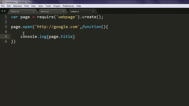 PhantomJS Get Page Title смотреть онлайн