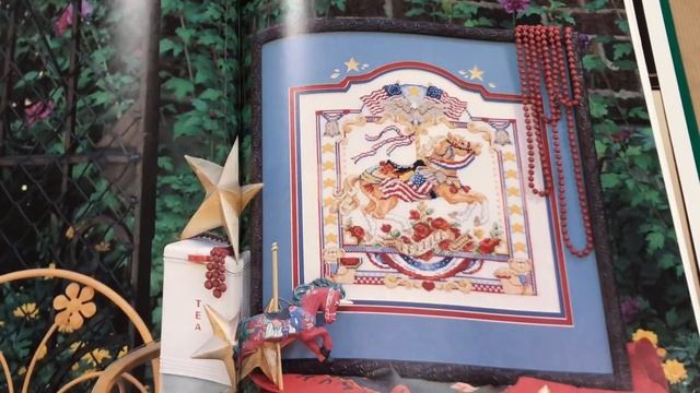 Обзор книги "Carousel Horses in Cross-Stitch" Donna Kooler \ "Вышитые карусельные лошадки" смотреть онлайн