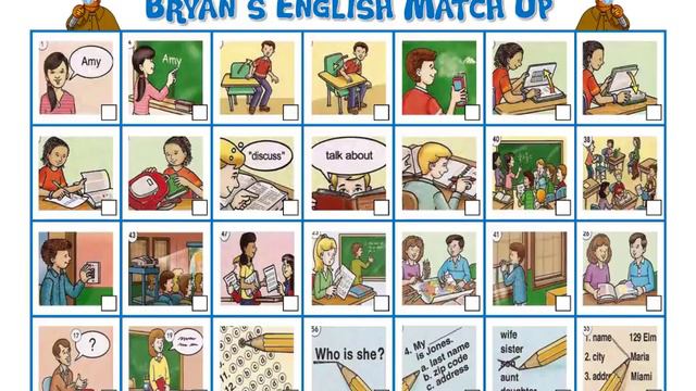 Bryan's English Club: Listen & Match (Word by Word #1) смотреть онлайн