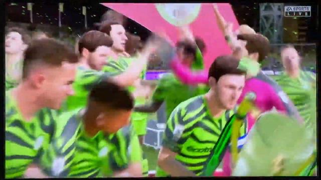 Церемония вручения кубка EFL League Two в игре FIFA21