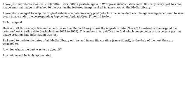 Wordpress: Media attachment date and post date смотреть онлайн