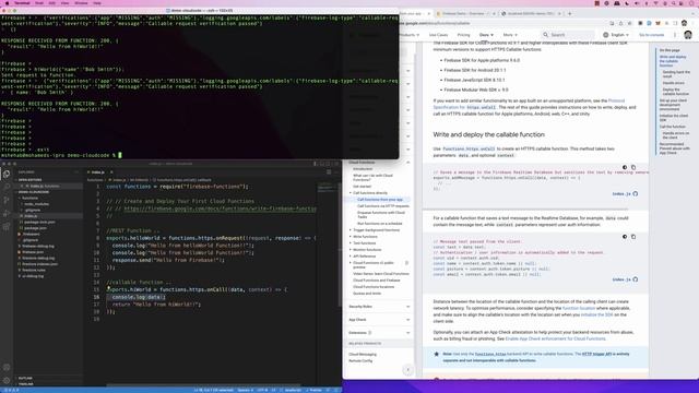 Firebase Cloud Functions: Creating a callable cloud function смотреть онлайн