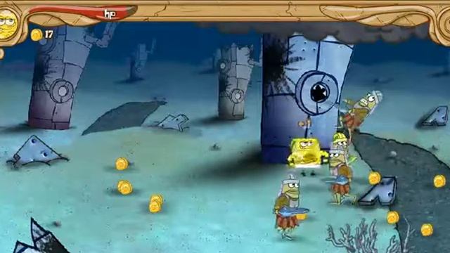 Spongebob Squarepants: Spongebob And The Clash Of Triton (Flash Game) Gameplay