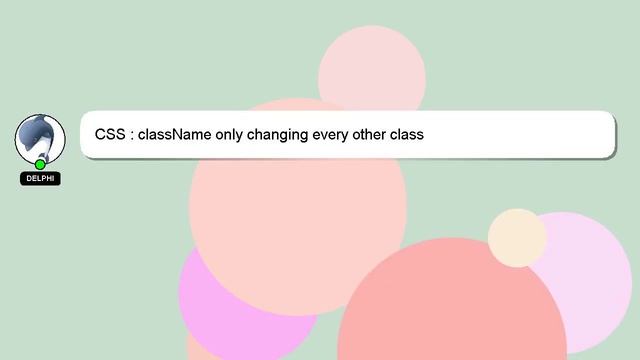 CSS : className only changing every other class смотреть онлайн