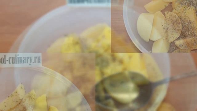 Запеченный картофель дольками - school-culinary.ru смотреть онлайн