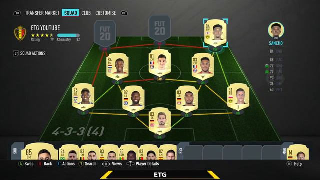 INCREDIBLE 100K HYBRID w/ SANCHO! FIFA 20 SQUAD BUILDER смотреть онлайн