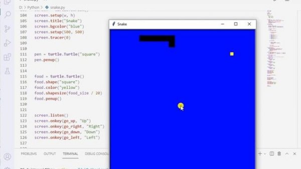Quick demo of Snake Game!  Using Python #snakegame #python #tech #coding #vscode #programing