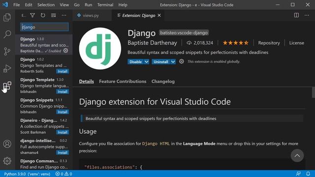 Django Extensions for Visual Studio Code Setup смотреть онлайн
