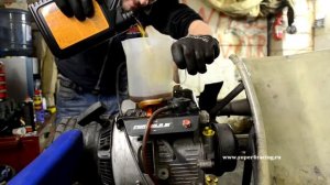 Замена масла в двигателе briggs & stratton World Formula