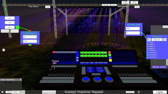 Stage of Light game - First demo with two types of DMX controllers смотреть онлайн