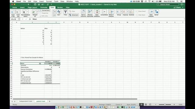 NO BS: Paired t-Test Excel Tutorial смотреть онлайн