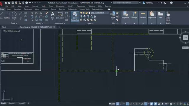 Autodesk AutoCAD 2021 PLANO 10 VISTAS SIMPLES смотреть онлайн