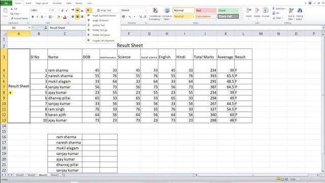 Excel - Wrap Text Merge Cell, Alignment and orientation смотреть онлайн