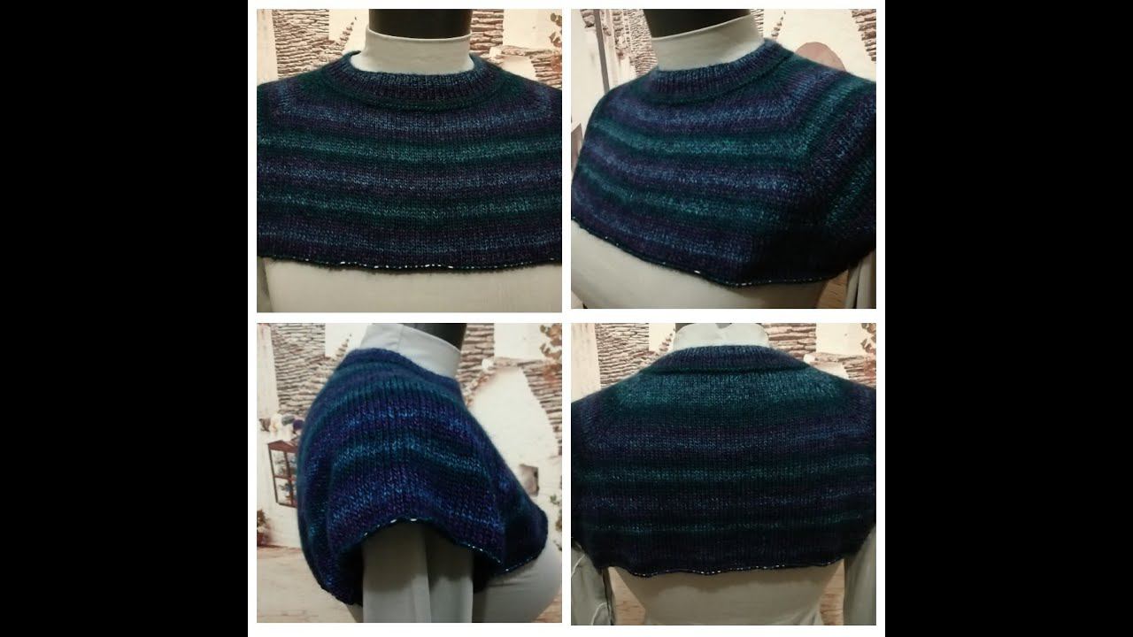 Джемпер спицами регланом сверху из пряжи ярнард пацифик. Росток и вязание кокетки регланом. смотреть онлайн