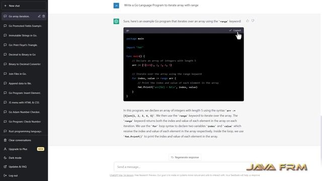 How to iterate an array using for range loop in Golang 1.20 смотреть онлайн