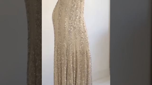 Вечернее платье в пайетках цвета шампань смотреть онлайн