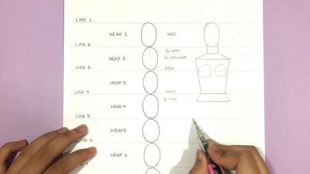 how to draw the fashion figure template or block | 9 heads technique for beginners смотреть онлайн
