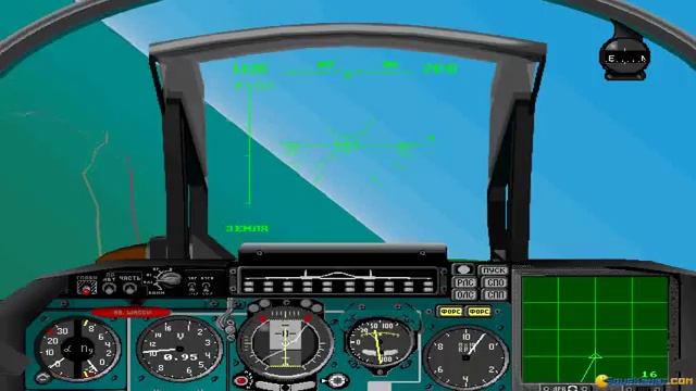 SU-27 Flanker Gameplay (PC Game, 1995)