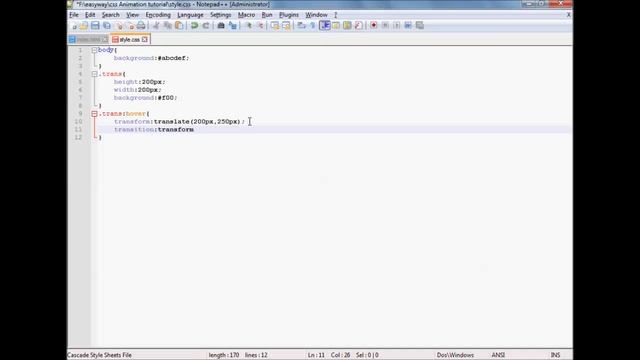 2. CSS Animation Tutorial - Translate смотреть онлайн