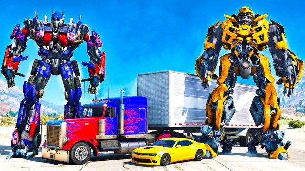 ТРАНСФОРМЕРЫ ОПТИМУС ПРАЙМ и БАМБЛБИ ПРОТИВ МЕГАТРОНА И ХАЛКА в ГТА 5 МОДЫ! ОБЗОР МОДА в GTA 5 ВИДЕО