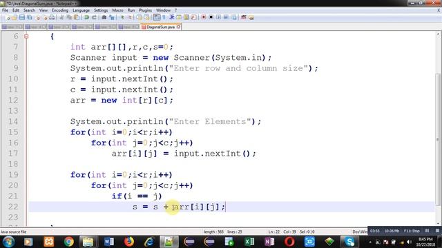 20 Java Program | Diagonal Sum of 2-D Array | by Sanjay Gupta смотреть онлайн
